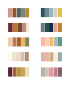 Clothing style guide colour palette